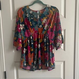 Vibrant Floral Multicolor Blouse